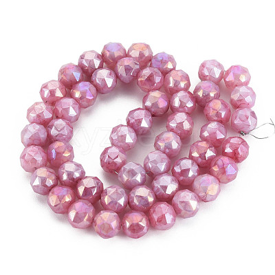 Electroplate Glass Beads Strands EGLA-T008-025C-1