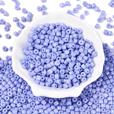 Opaque Baking Paint Glass Seed Beads SEED-T008-02R-1