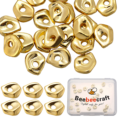 40Pcs Brass Spacer Beads KK-BBC0014-48G-1