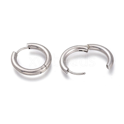Tarnish Resistant 201 Stainless Steel Huggie Hoop Earrings EJEW-L256-05D-P-1
