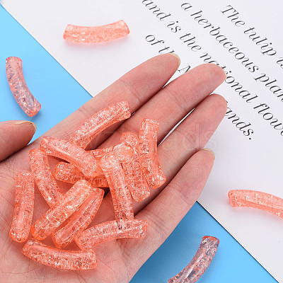 Transparent Crackle Acrylic Beads CACR-S009-001A-N52-1