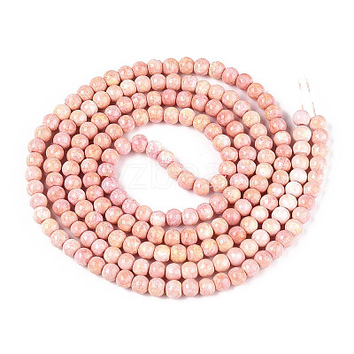 Baking Paint Glass Beads Strands DGLA-N016-4mm-M-1
