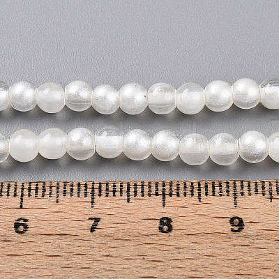 Baking Paint Transparent Glass Beads Strands DGLA-N011-4mm-01-1