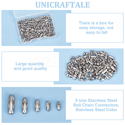 304 Stainless Steel Ball Chain Connectors STAS-UN0011-58P-1
