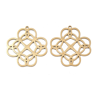 Hollow 201 Stainless Steel Pendants STAS-I364-17G-1