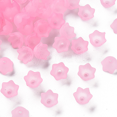 Transparent Acrylic Beads Caps PL543-4-1