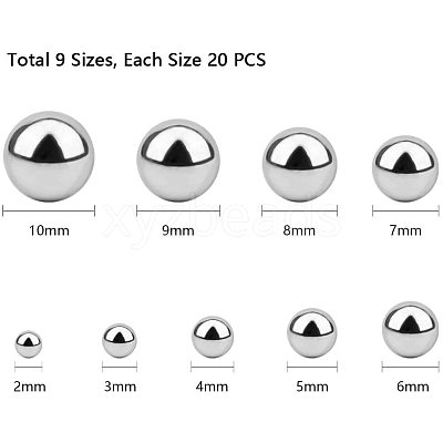 304 Stainless Steel Beads STAS-PH0019-22P-1