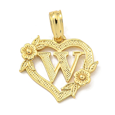 Heart Brass Pendants KK-I714-04G-W-1
