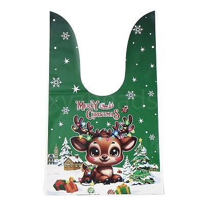Christmas Theme Rabbit Shaped Candy Plastic Bags ABAG-Q053-04C-1