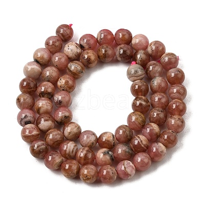 Natural Argentina Rhodochrosite Beads Strands G-D864-14-6mm-A-1