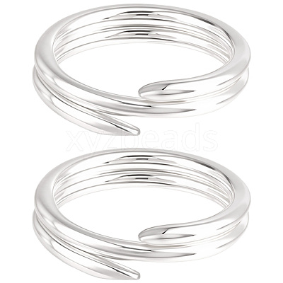 5Pcs 925 Sterling Silver Split Jump Rings STER-BBC0009-45B-1