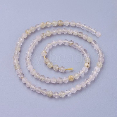 Natural Gold Rutilated Quartz Beads Strands G-F619-10A-4mm-1