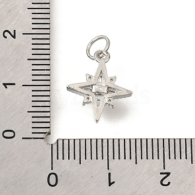 Brass Micro Pave Cubic Zirconia Pendants KK-V008-09P-1