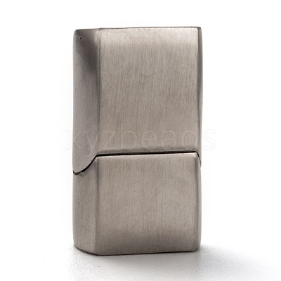 Tarnish Resistant 304 Stainless Steel Magnetic Clasps with Glue-in Ends STAS-I171-11P-1