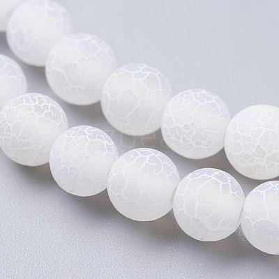 Natural Crackle Agate Beads Strands X-G-G055-6mm-5-1