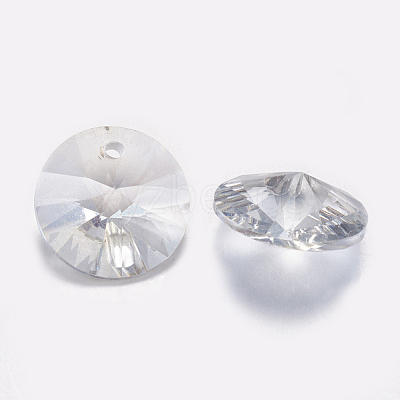 Faceted Glass Rhinestone Charms RGLA-F049-6mm-001BS-1