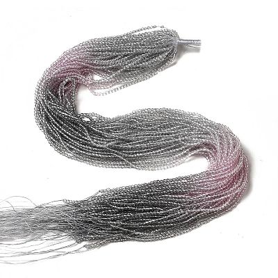 Transparent Gradient Color Glass Beads Strands GLAA-H021-01A-12-1