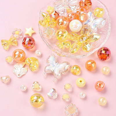 60G 2 Colors Acrylic Beads MACR-YW0003-36C-1