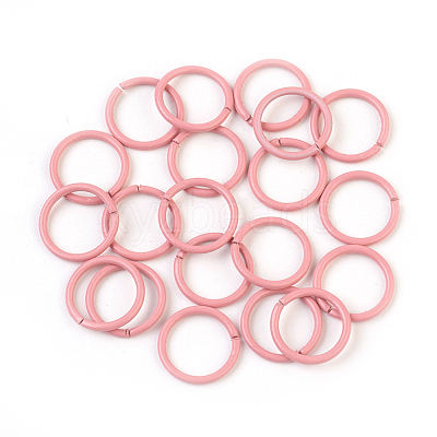 Spray Painted Iron Open Jump Rings IFIN-F149-B08-1