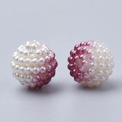 Imitation Pearl Acrylic Beads OACR-T004-10mm-09-1