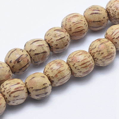 Natural Coconut Wood Beads Strands COCB-P002-06-1