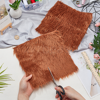 Faux Rabbit Fur Polyester Fabric DIY-WH0504-258F-1
