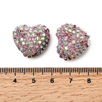 Sparkling Acrylic Heart Beads with Rhinestone Embellishment LS-OACR-NH0001-02A-02-1