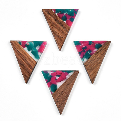 Resin and Walnut Pendants FIND-R051-01G-1