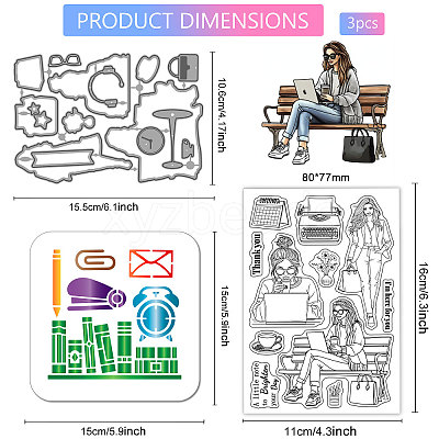 Woman Theme DIY Scrapbooking Tool Sets DIY-GL0003-266-1