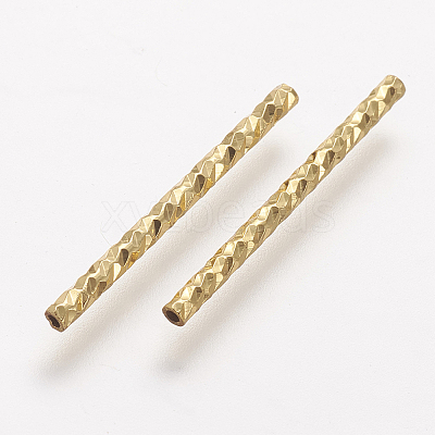Rack Plating Brass Tube Beads X-KK-A142-005G-1
