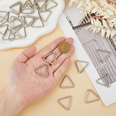 30Pcs Stainless Steel Triangle Ring Buckles STAS-DC0017-18-1