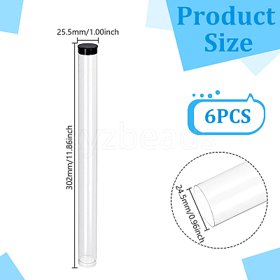 Transparent PC Plastic Bead Storage Tubes AJEW-WH0673-21A-1