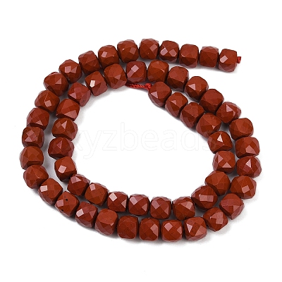 Natural Red Jasper Beads Strands G-H078-C34-6mm-1