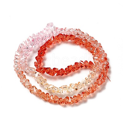 Transparent Glass Bead Strands GLAA-H023-02K-1