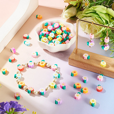 Handmade Polymer Clay Beads CLAY-TAC0015-04-1