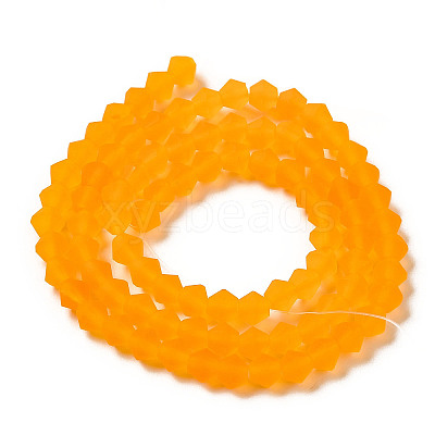 Imitate Austrian Crystal Frosted Glass Beads Strands GLAA-F029-TM4mm-B23-1
