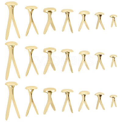 350Pcs 7 Styles Iron Brads IFIN-GF0001-29G-1