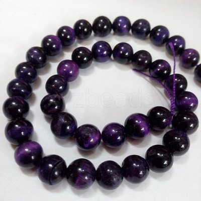 Natural Tiger Eye Beads Strands G-G544-6mm-05-1