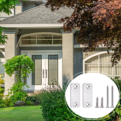 201 Stainless Steel Door Lock Hole Cover Plate DIY-WH0750-373B-1