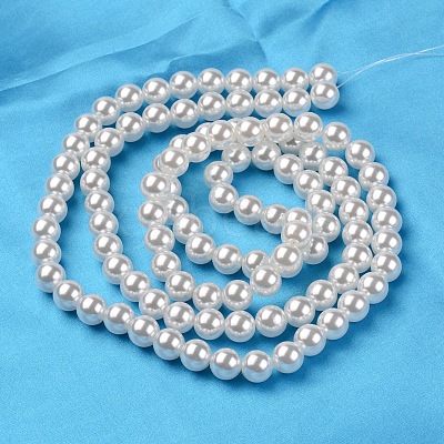 ABS Plastic Imitation Pearl Round Beads MACR-S789-6mm-01-1
