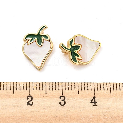 Natural Freshwater Shell Fruit Charms KK-Q806-06G-1