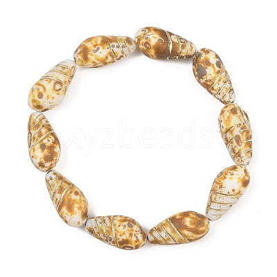 Czech Pressed Glass Beads GLAA-I061-49B-1