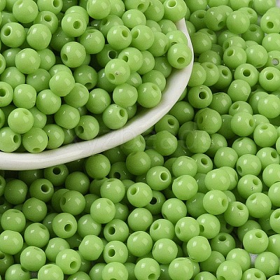 Opaque Acrylic Beads SACR-A007-01C-24-1