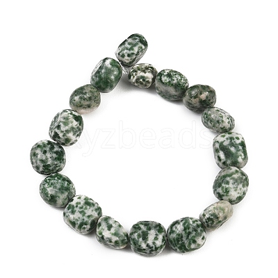 Natural Green Spot Jasper Beads Strands GG-CBA787B-A13-1