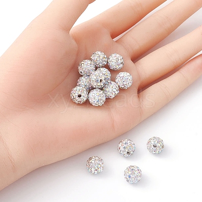 Pave Disco Ball Beads RB-YW0001-10A-1