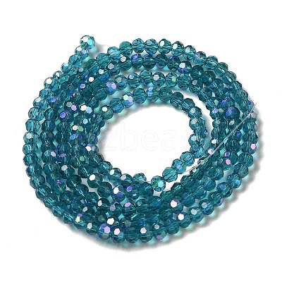 Electroplate Transparent Glass Beads Strands EGLA-A035-T3mm-L12-1