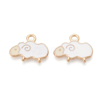 Alloy Enamel Pendants X-ENAM-R059-08A-RS-1