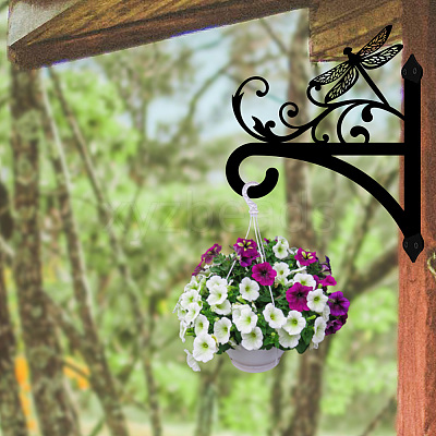 Iron Hanging Plant Hanger Bracket HJEW-WH0095-013-1