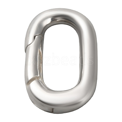 1Pc 925 Sterling Silver Spring Gate Rings STER-BBC0008-50D-1
