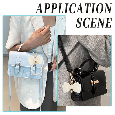 2Pcs 2 Styles Zinc Alloy with Plastic and Polyester Keychain KEYC-BBC0001-03-1